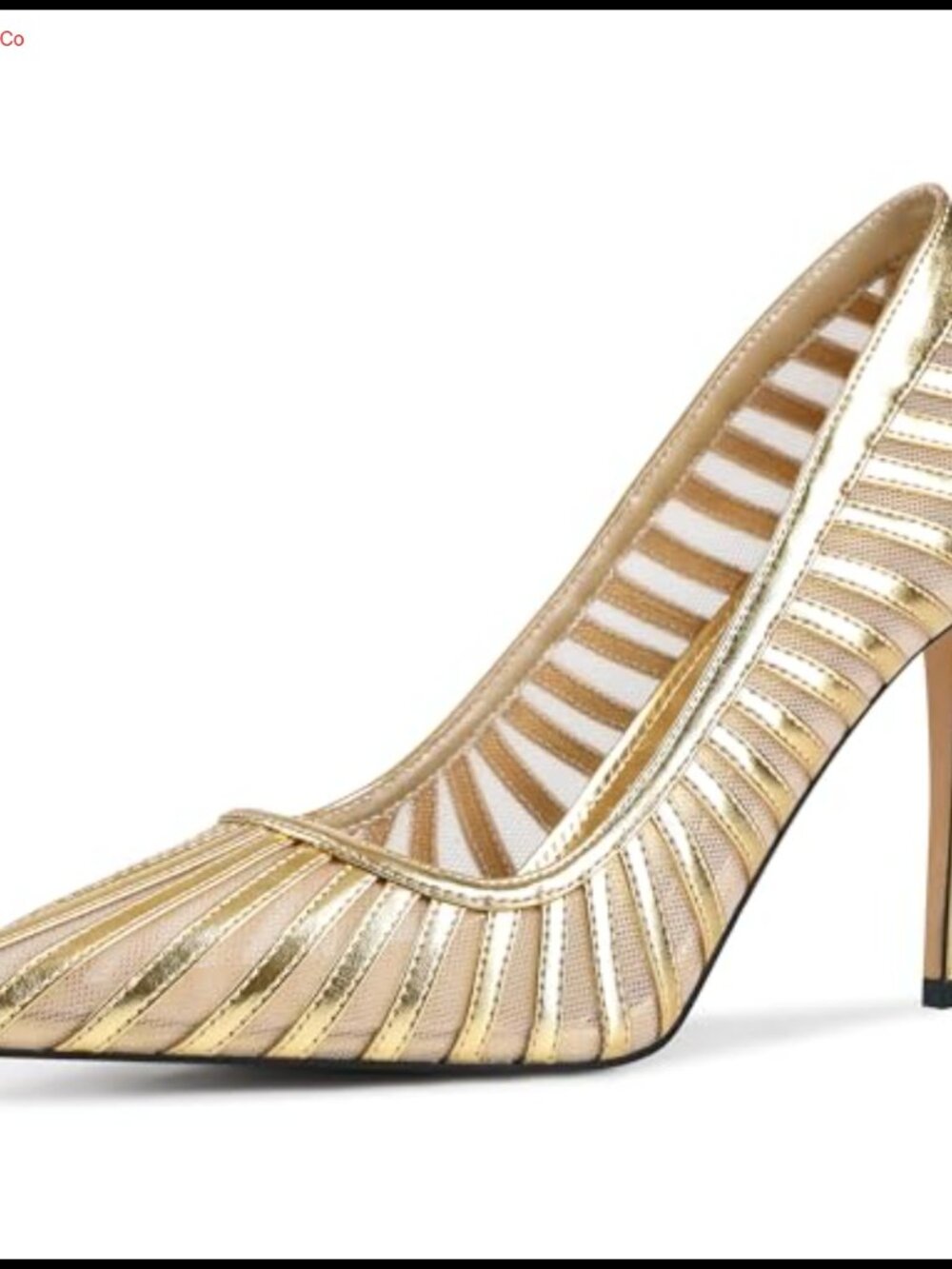 Women's Pointed Toe Mesh Stiletto Pumps High Heels Office Work Shoes